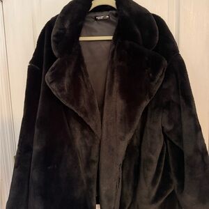 Black fur 3xl jacket BNNU SHEIN